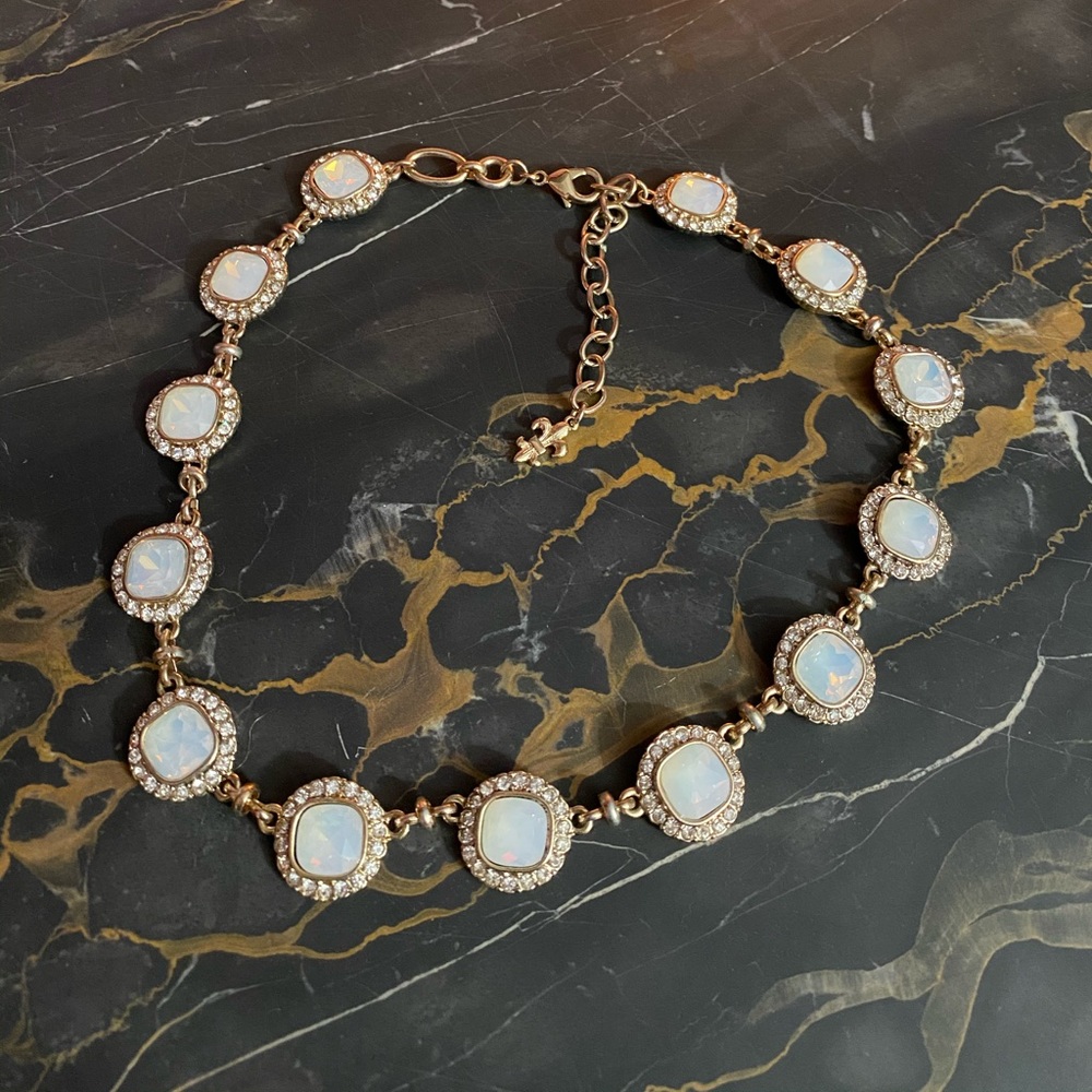 Faux opal choker